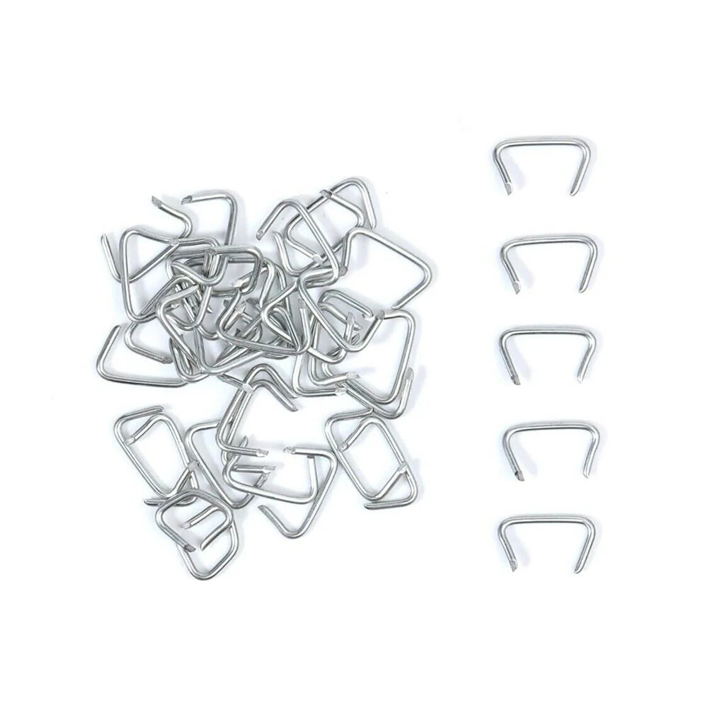 Hog Ring Pliers Kit - 200Pcs Galvanized Rings - Spring Loaded Grip for Fencing & Upholstery - Image 3