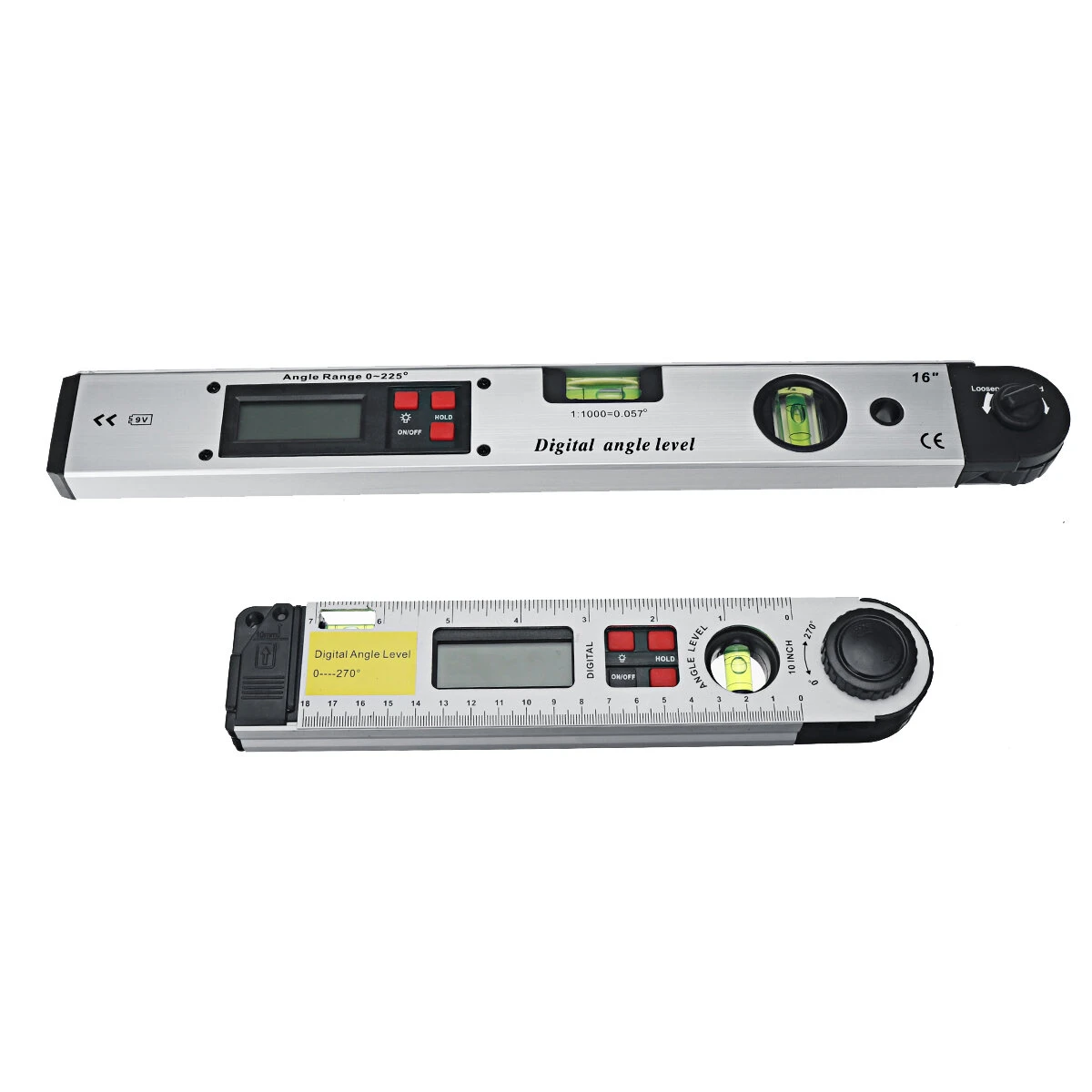 Digital Angle Level Meter 0-225° - 250/400mm LCD Display for Roof Angles & Door Fitting - Image 3