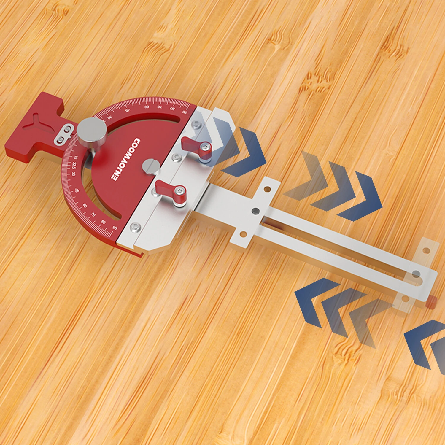 ENJOYWOOD Adjustable Track Saw Guide Square - Multi-Angle & Right Angle Guide for Makita Festool DeWalt - Image 5