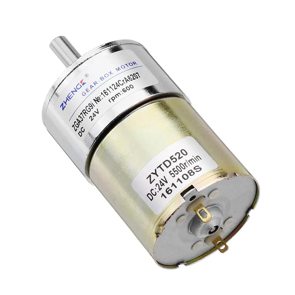 Zhengke ZGA37RG 24V DC Gear Motor - 600 RPM, 3mm Shaft - Image 5