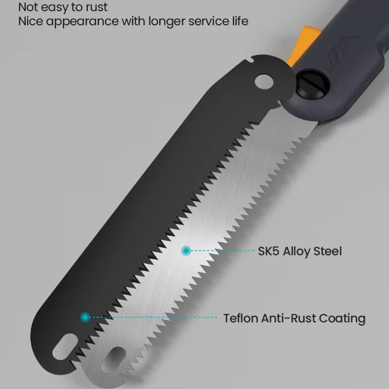 JIMIHOME JM-G2601 Folding Hand Saw - SK5 Steel 225mm - Adjustable Angle Camping Saw - Image 4