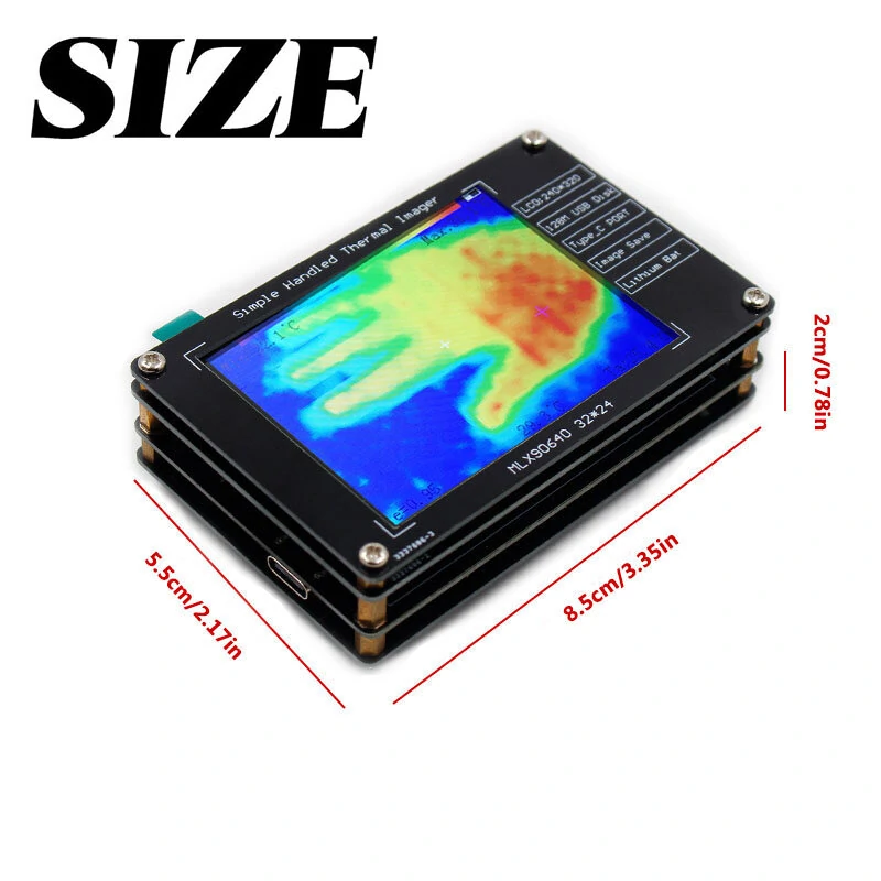 MLX90640 Thermal Imager | 2.8 LCD Display | -40° to 300°C Portable Infrared Sensor - Image 4