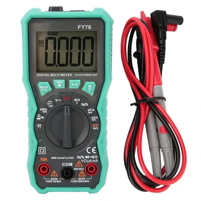 FUYI FY76 Digital Multimeter | True RMS Auto-Ranging 600V AC DC Tester - Image 2