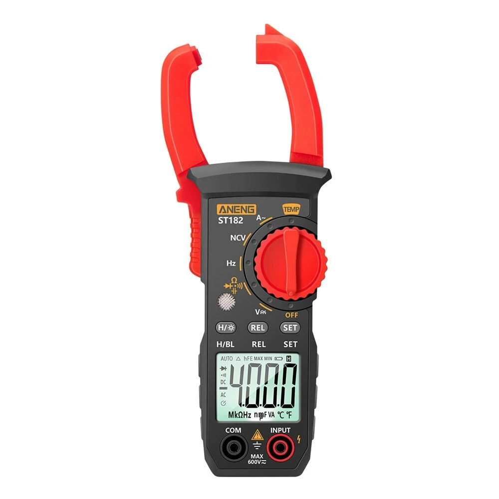 ANENG ST182 Digital Clamp Meter - AC/DC Voltage Tester, Capacitance NCV Hz - Image 3