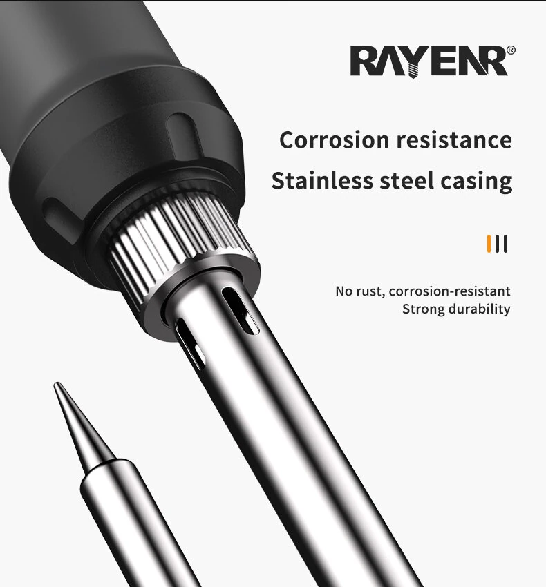 RAYENR Digital Soldering Iron 60W Kit | Adjustable 150-500°C with Stand & Tools - Image 5