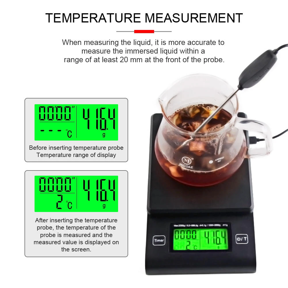 Acaia Coffee Scale with Timer & Temperature Probe | Digital Kitchen Scale - Image 4