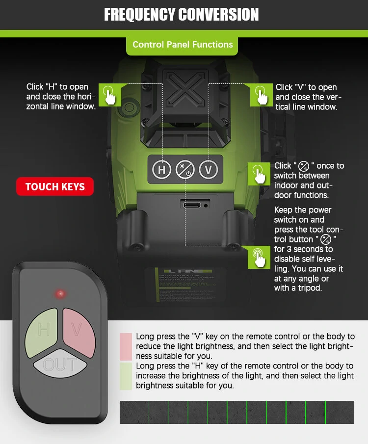 LFINE 4D 16 Line Green Laser Level | Self-Leveling ±1mm/7m | 30M Range & Tripod - Image 5