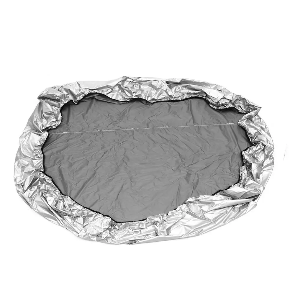 Square Hot Tub Spa Cover - Waterproof Oxford Fabric - Silver Weather Guard - Image 2
