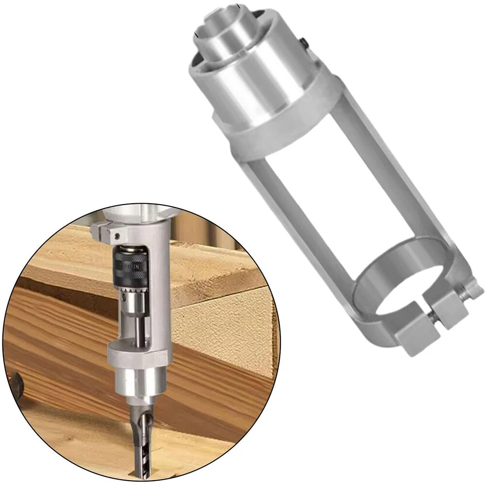Cast Aluminum Square Hole Drill Bit Adapter - 20mm Width for 38-43mm Pipes | Durable Woodworking Tool - Image 3