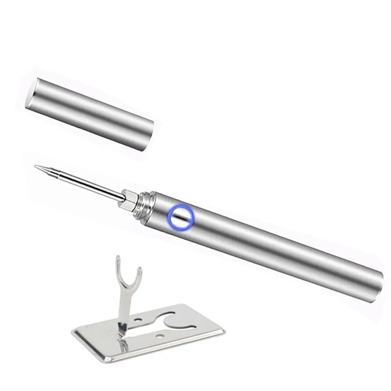 Portable Mini Soldering Iron Kit - USB Rechargeable with Battery & Cover - Image 4