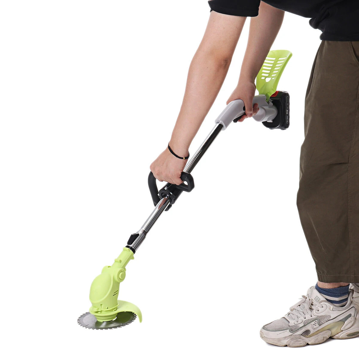 21V Cordless Grass Trimmer & Edger - Rechargeable Lawn Mower with Battery - Image 2