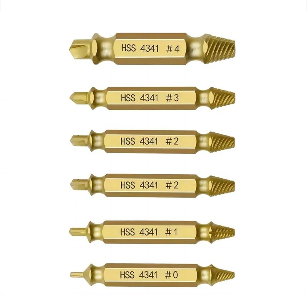Damaged Screw Extractor Set - 6PCS High Speed Steel Bolt Remover Tools - Image 2