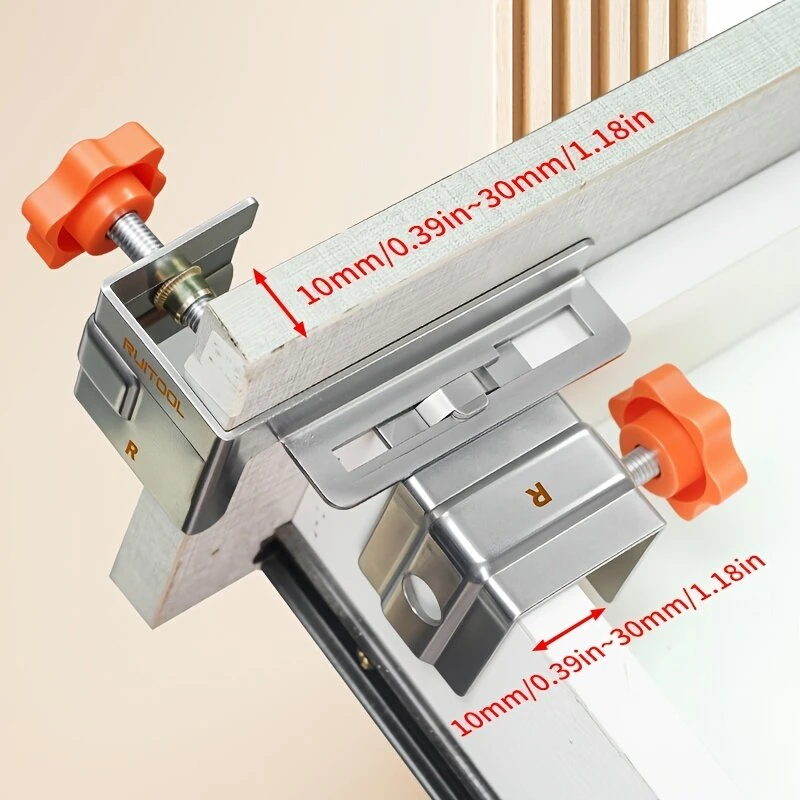 2pcs Adjustable Drawer Front Clamps | Stainless Steel | No Tools Needed | Fits 10-30mm Panels - Image 4