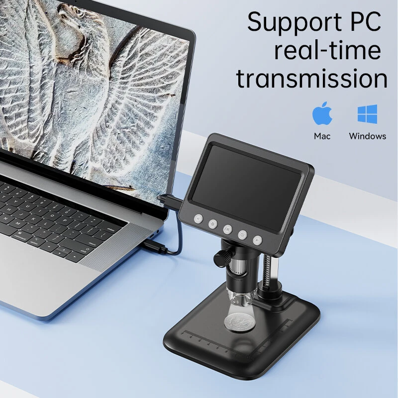 4.3 Inch Digital Microscope | 50X-1000X Magnification | 2MP HD Camera & 8 LED Lights - Image 3