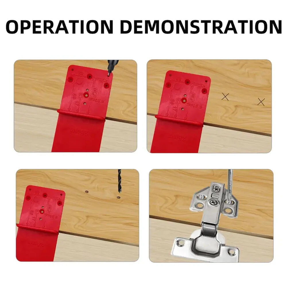 28/37mm Hinge Hole Drilling Guide | Cabinet Installation Template Tool - Image 5