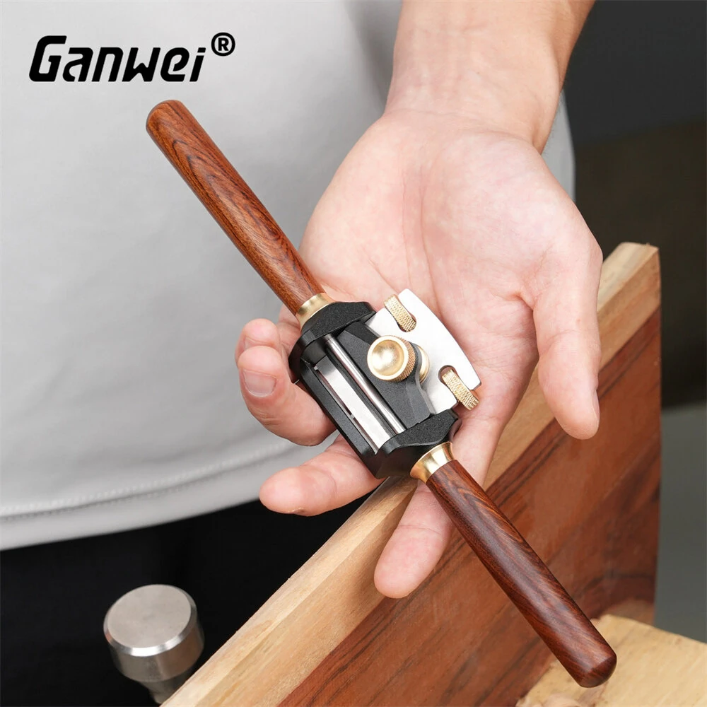 GANWEI Mini Hand Plane | 42mm Blade Aluminum Alloy Body | Rosewood Handle Precision Planer - Image 3
