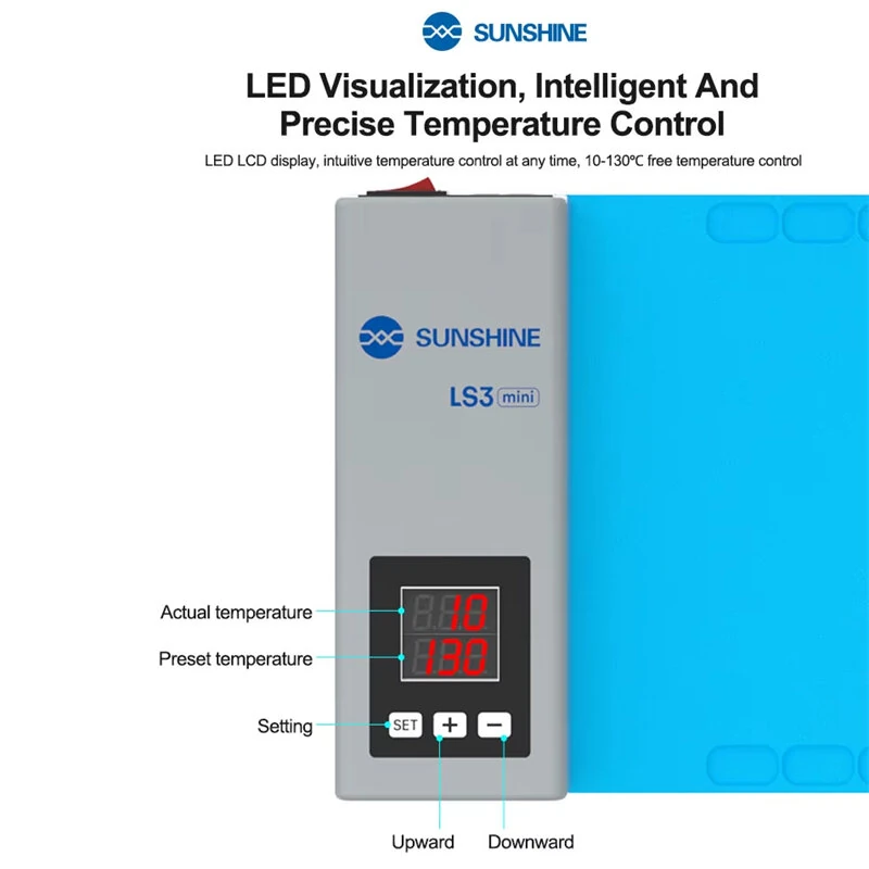 SUNSHINE LS3 Mini LCD Screen Remover | 10-130°C Adjustable Heating Pad for Phone Tablet Repair - Image 5