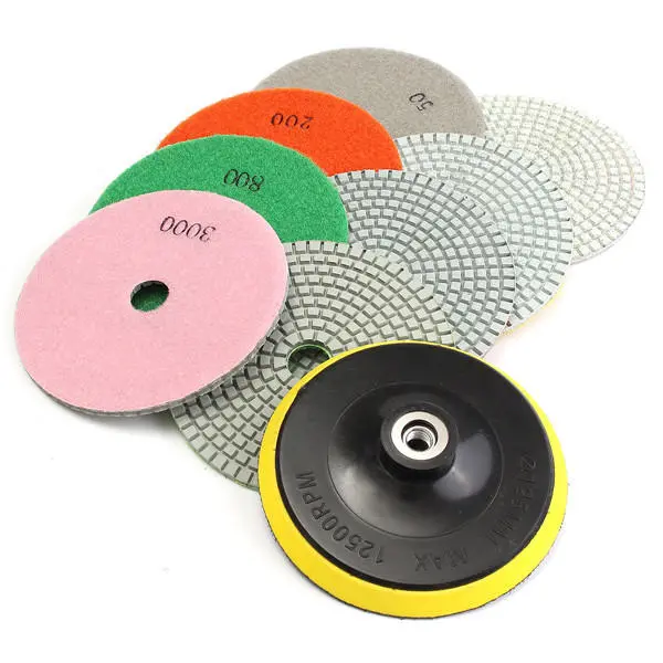 4 Inch Diamond Polishing Pads 8pcs 30-3000 Grit for Granite Marble Concrete - Image 2