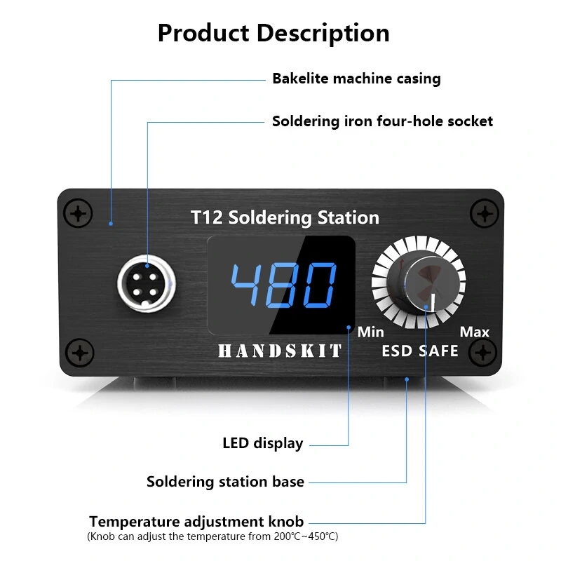 Handskit T12 Soldering Station | Portable BGA Rework Station with Tips - Image 3