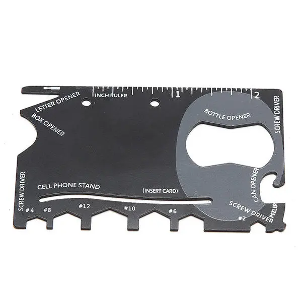 Tactical Wallet Tool - 18-in-1 Credit Card Survival Tool for Camping & Safety - Image 3