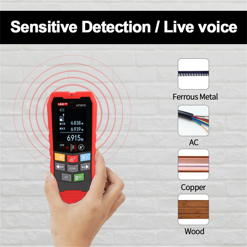 UNI-T UT387E 4-in-1 Wall Scanner | Metal Detector & Stud Finder with AC Voltage Detection - Image 4