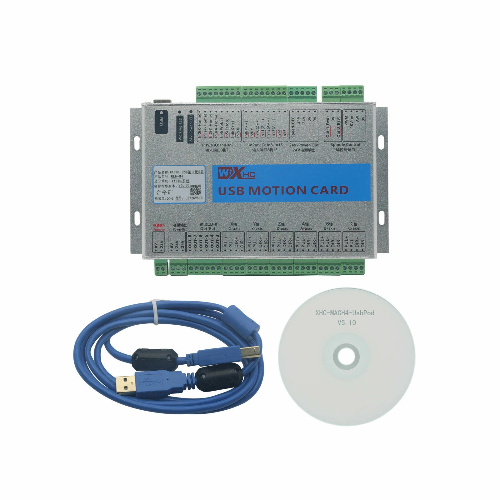 MACH4 USB CNC Motion Control Card - 3/4/6 Axis Motion Controller | MK3/4/6-M4 Interface Board - Image 2