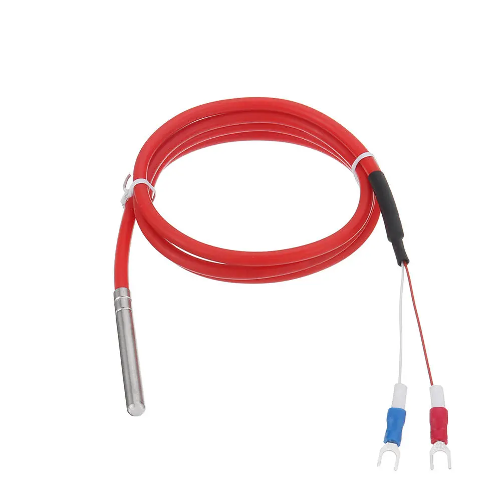 PT100 Temperature Sensor Probe -50~300°C | 2/3 Wire Type | 6x50mm with 1m Silicone Cable - Image 3