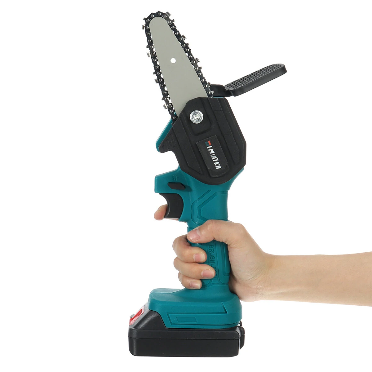 4In Mini Cordless Electric Chainsaw - One-Hand Rechargeable Saw w/ Pruning Cutter - Image 4