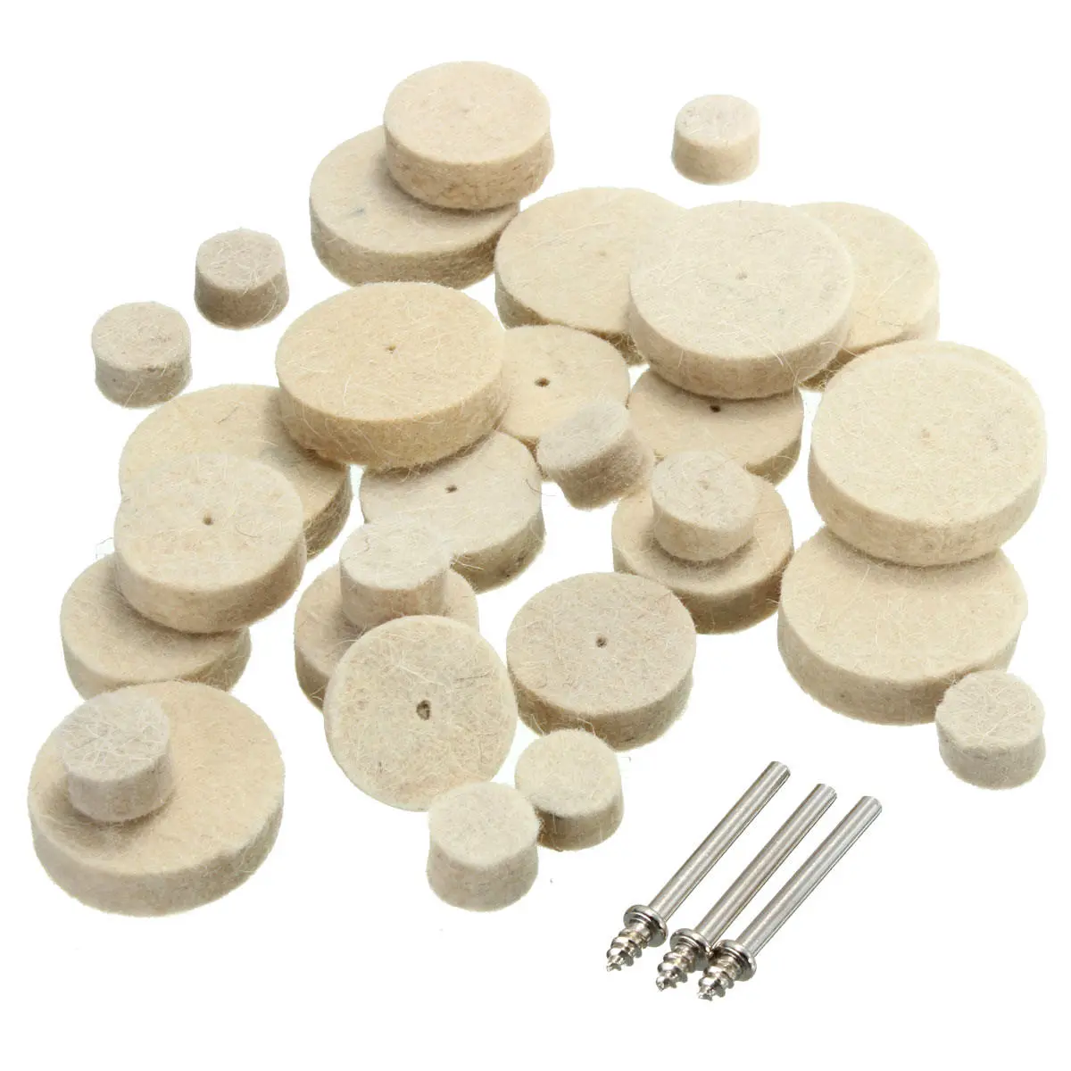 Wool Polishing Wheel Kit - 33pcs Rotary Tool Accessories for Grinder - Image 4