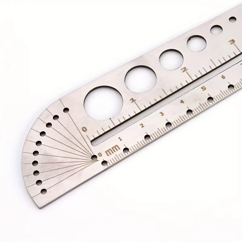 Multifunctional Stainless Steel Ruler Protractor Compass | Precision Measuring Tool for Designers & Craftsmen - Image 3