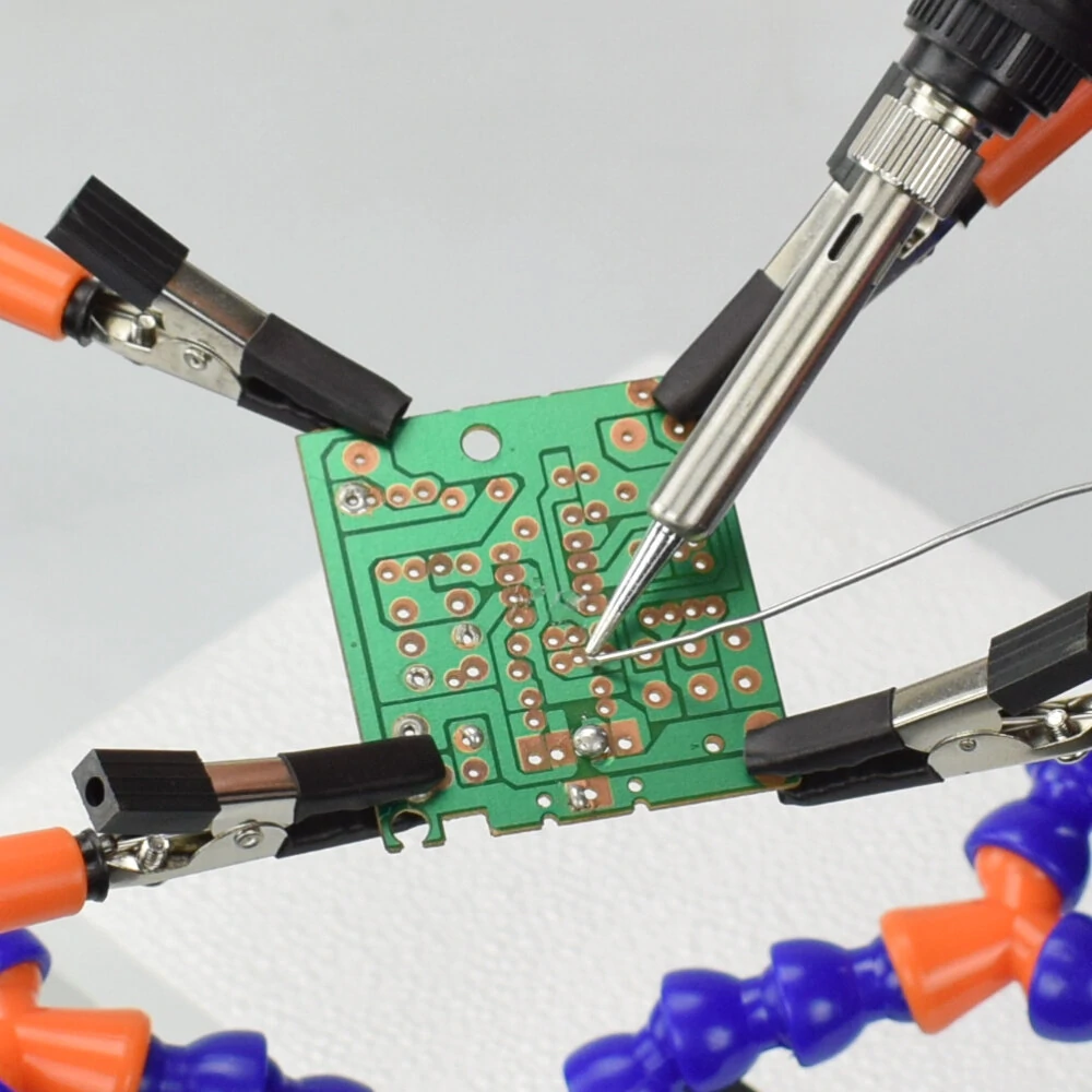 NEWACALOX Soldering Station Holder - PCB Fixture with 4 Flexible Arms | Helping Hand Tool - Image 3