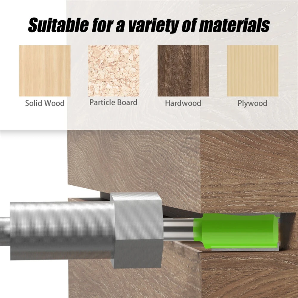 12PCS Router Bit Set - 1/4 Inch Shank Tungsten Carbide for Hardwood & Plywood - Image 4