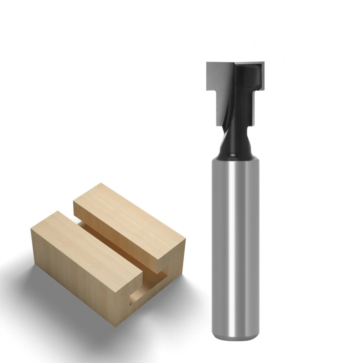 Drillpro 8mm Shank T-Slot Keyhole Router Bit | Carbide Cutter for Wood & T-Track - Image 3