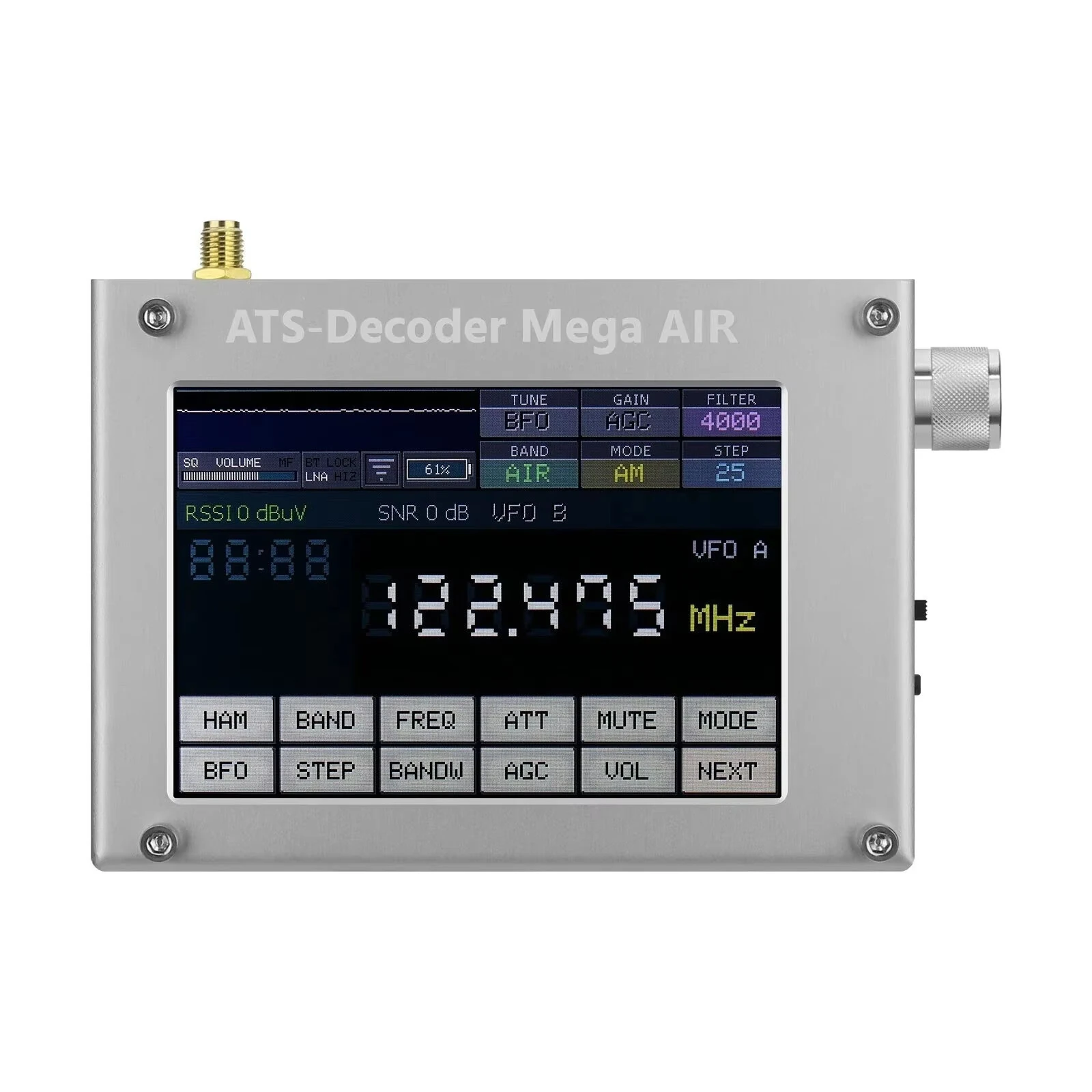 HamGeek ATS-Decoder Air V4.2x 4-inch Touch Screen Radio Receiver | FM AM Bluetooth - Image 3