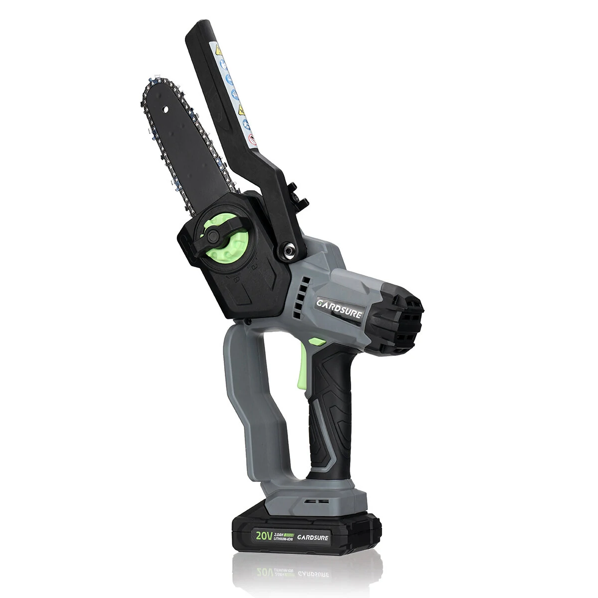 GARDSURE Mini Chainsaw 6 Inch Cordless | 20V Brushless Electric with 2 Batteries - Image 2