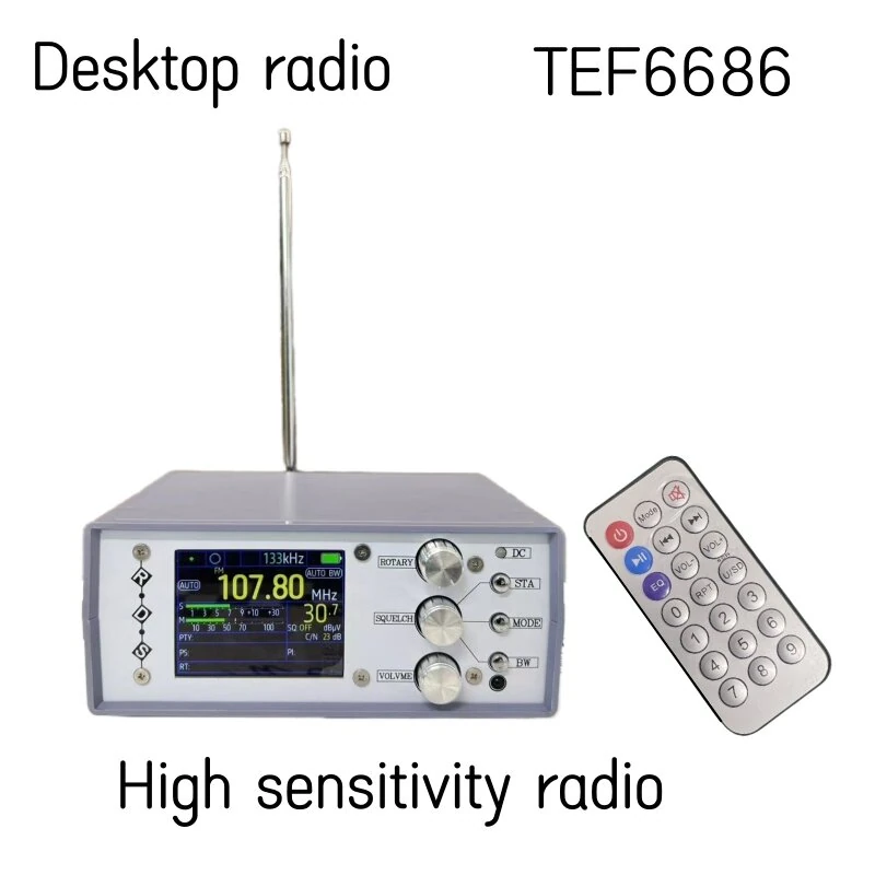 TEF6686 Professional Desktop Radio | FM/AM Full Band 65MHz-108MHz | High Sensitivity with Antenna - Image 4
