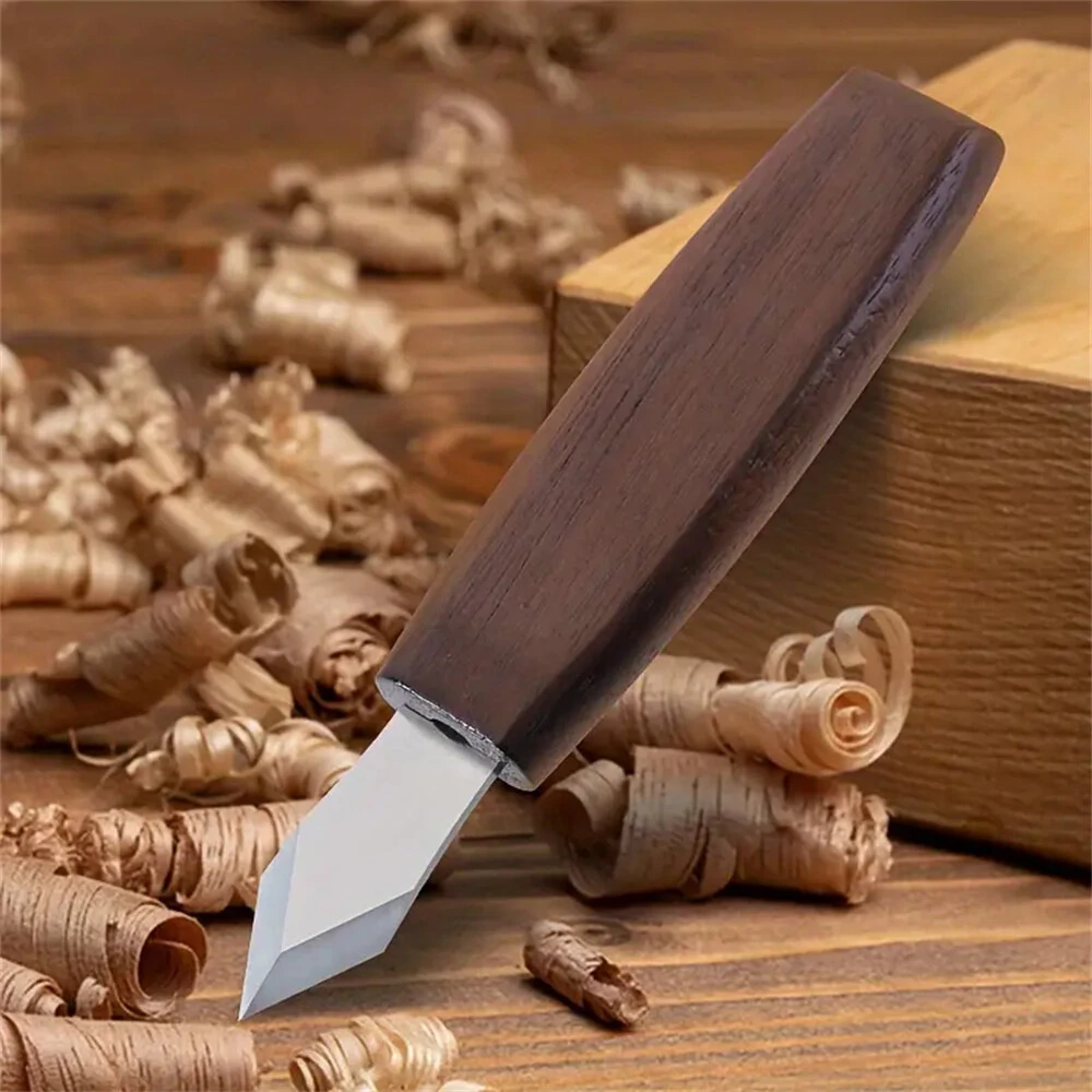 Marking Knife | Double Bevel CR-V Blade & Wooden Handle for Woodworking - Image 4