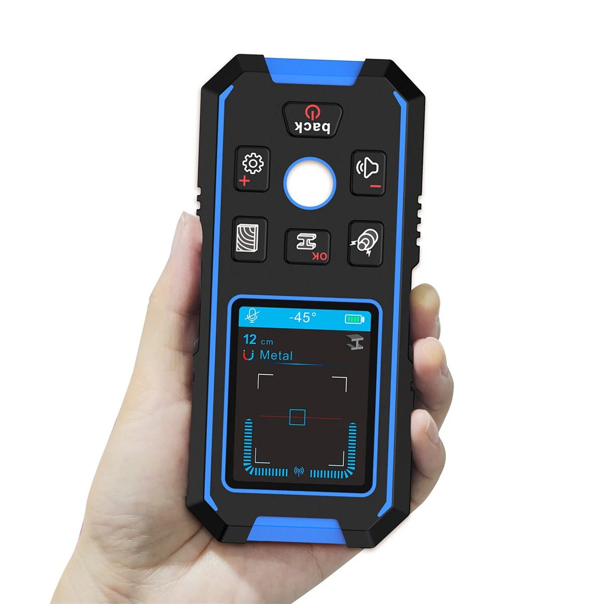NOYAFA NF-518 Pinpointer Metal Detector | 3-in-1 Wall Scanner for Metal Wood & Live Wires | Handheld Depth Tracker - Image 4