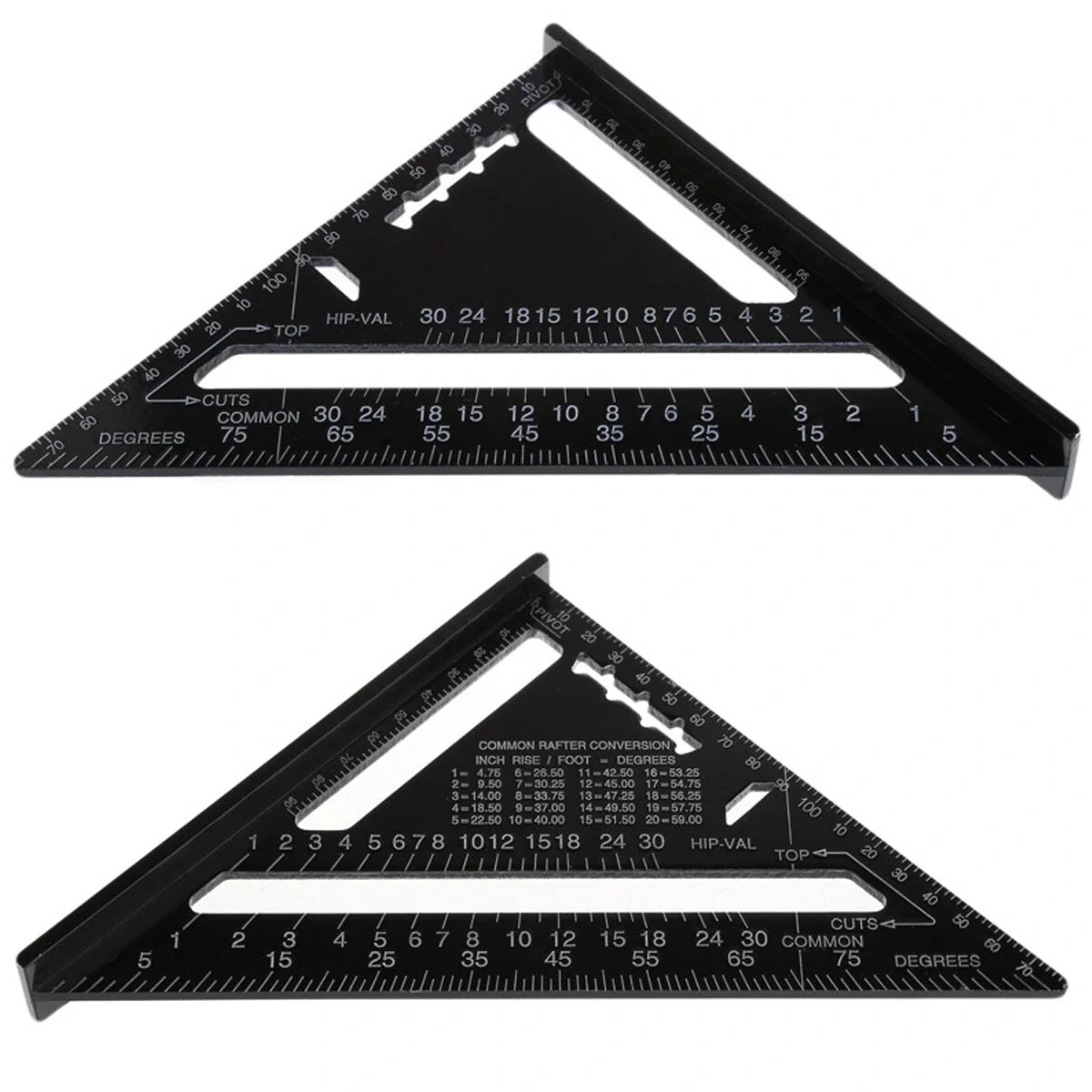 Johnson Level & Tool 7/12 Aluminum Angle Ruler - Metric Protractor & Woodworking Speed Square - Image 3