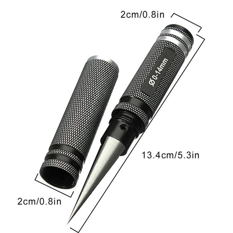 Manual Hole Punch Tool - 0-14mm Alloy Steel Reamer | Long Handle Sharp Cutter for RC Model Cars Tamiya HPI Axial - Image 3