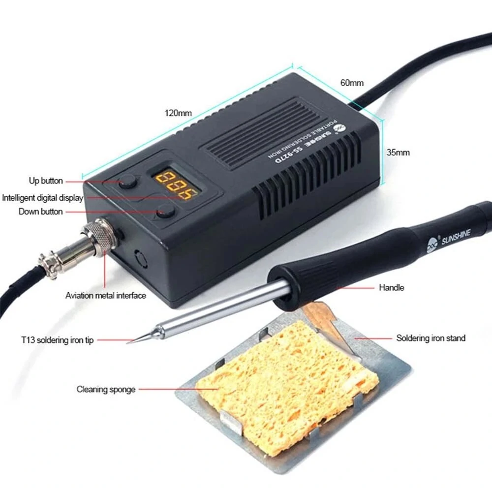SUNSHINE SS-927D 50W Portable Soldering Station | 180°C-450°C Constant Temperature | BGA Chip Repair - Image 2