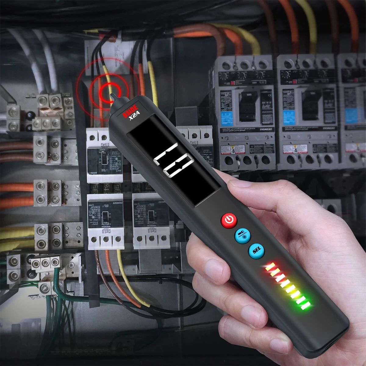 BSIDE X2 Smart Digital Multimeter - AC DC Voltage Detector | Infrared Temp & Continuity - Image 5