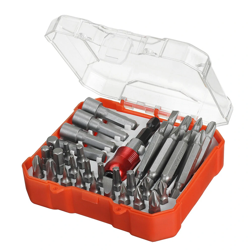 Hi-Spec 34Pcs 1/4 Shank Screwdriver Bit Set | Chromium Vanadium Sleeve Set - Image 3
