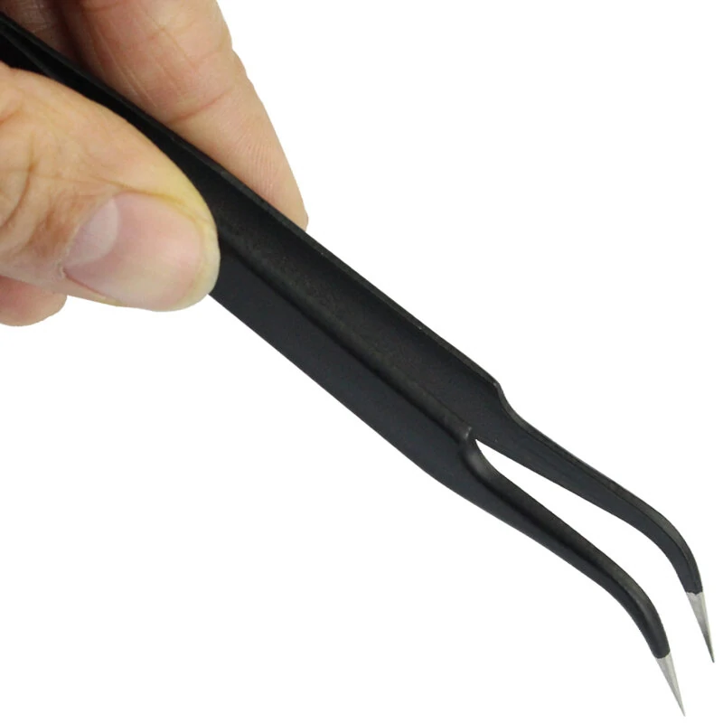 LAOA 3 in 1 Stainless Steel Tweezers Set | Point, Curved & Precision Soldering Tools - Image 3