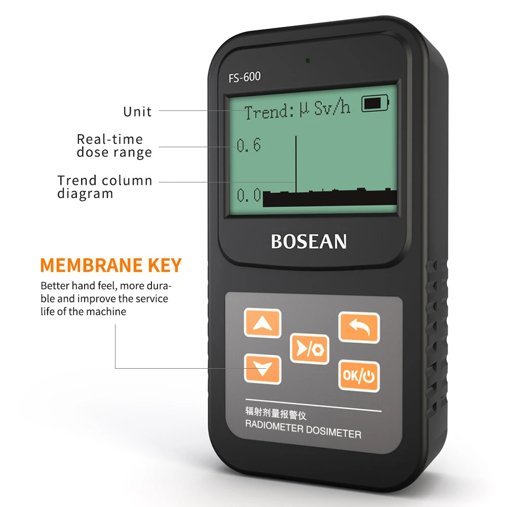 BOSEAN FS-600 Handheld Nuclear Radiation Tester | X-ray β-ray γ-ray Dosimeter - Image 3