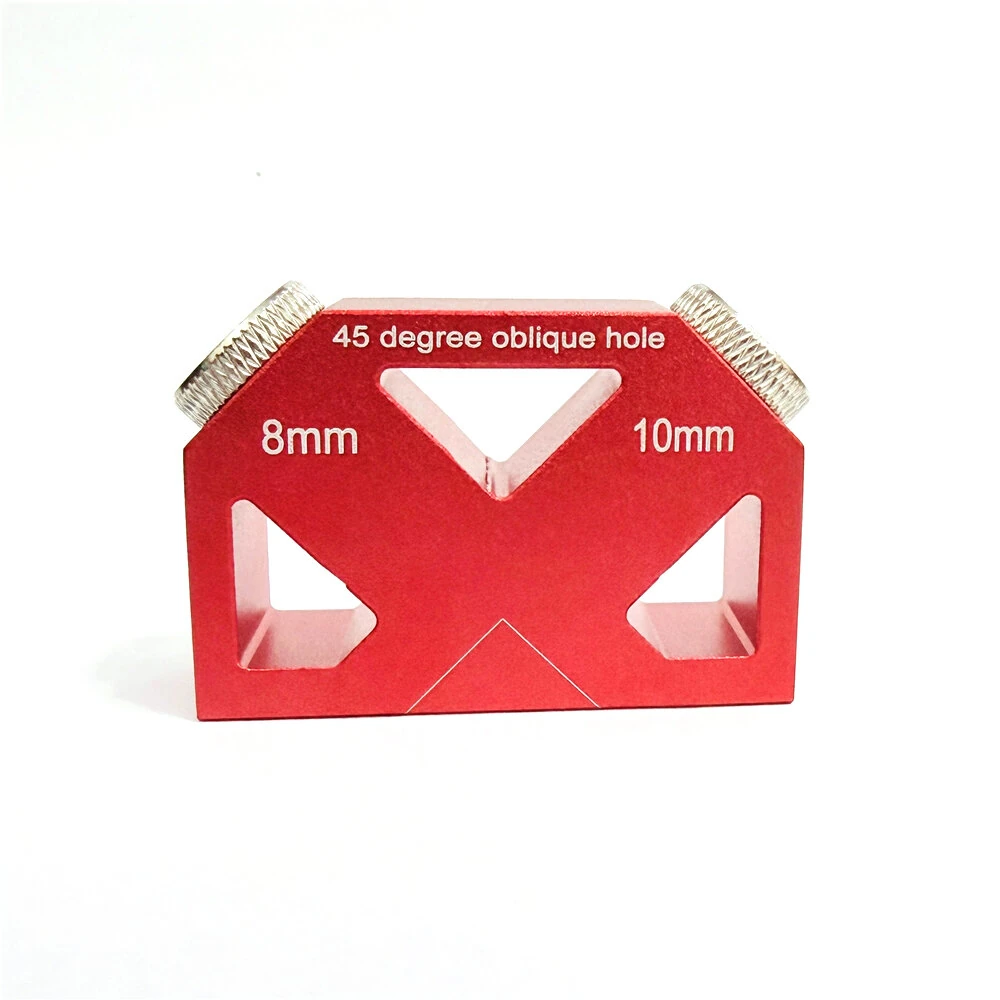 45 Degree Angle Drill Guide Jig - Aluminum Alloy Dowel Jig for 8mm 10mm Pockets - Image 3