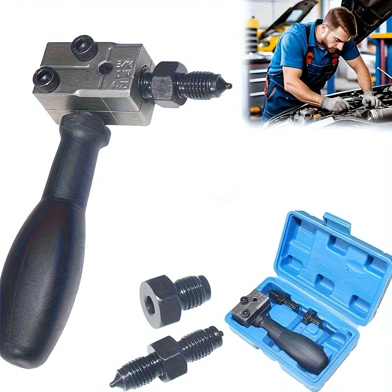 Universal Brake Line Flaring Tool Kit - 3/16 Inch 45 Degree Double-Sided Flare - Image 2