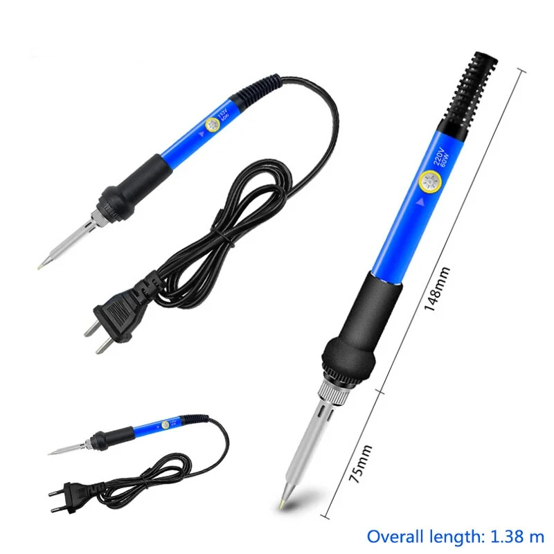 Mini Soldering Iron 60W Adjustable Temperature | Electric Welding Solder Tool with Pencil Tips - Image 2