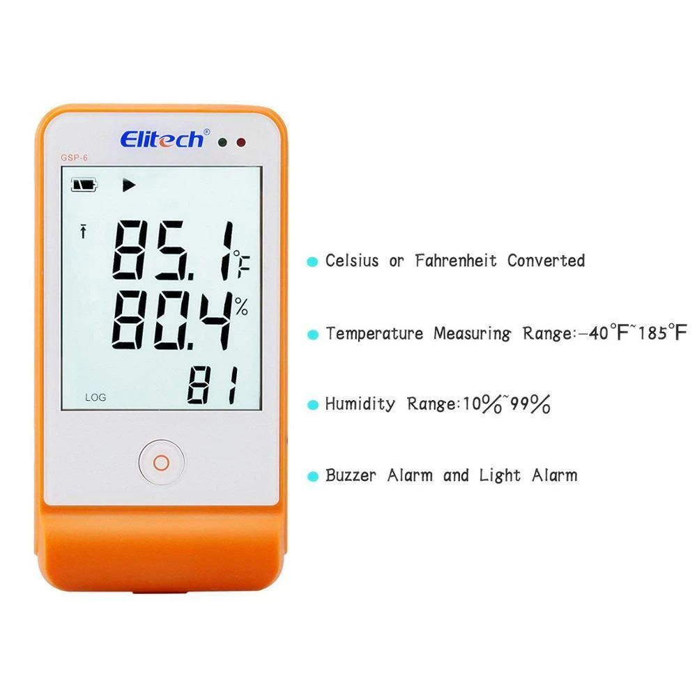 GSP-6 Temperature Humidity Data Logger - 16000 Points | Cold Chain Recorder - Image 3