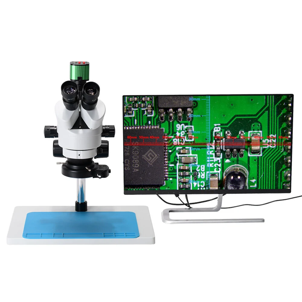 HAYEAR HY-5200D 7X-45X Stereo Microscope | 24MP USB HDMI Camera | Trinocular for Soldering & Repair - Image 2